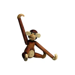 Kay Bojesen Denmark Figurer & Glaskunst-Abe mini, teak/limba