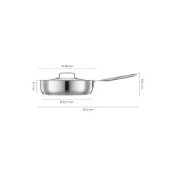 Fiskars Gryder & Pander * All Steel sauterpande med låg Ø 26 cm
