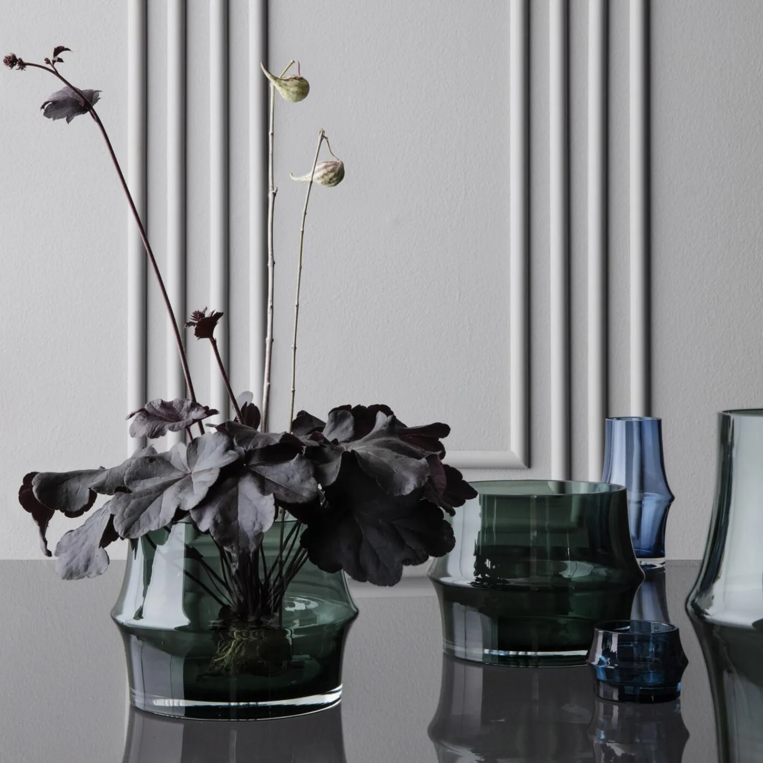 Holmegaard Vaser-ARC vase, mørk blå