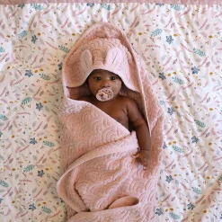 Børn Cam Cam Copenhagen Badeudstyr|Håndklæder * Baby håndklæde med hætte og ører, dusty rose