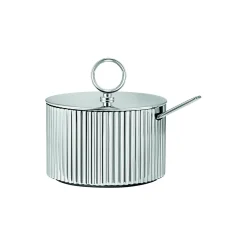 Georg Jensen Kaffe- & Teudstyr-Bernadotte sukkerskål med ske