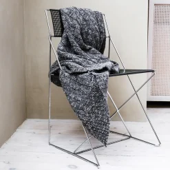 ELVANG Plaider * Cable plaid, grey/black