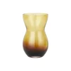 Holmegaard Vaser-Calabas duo vase, burgundy/amber