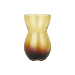 Holmegaard Vaser-Calabas duo vase, burgundy/amber
