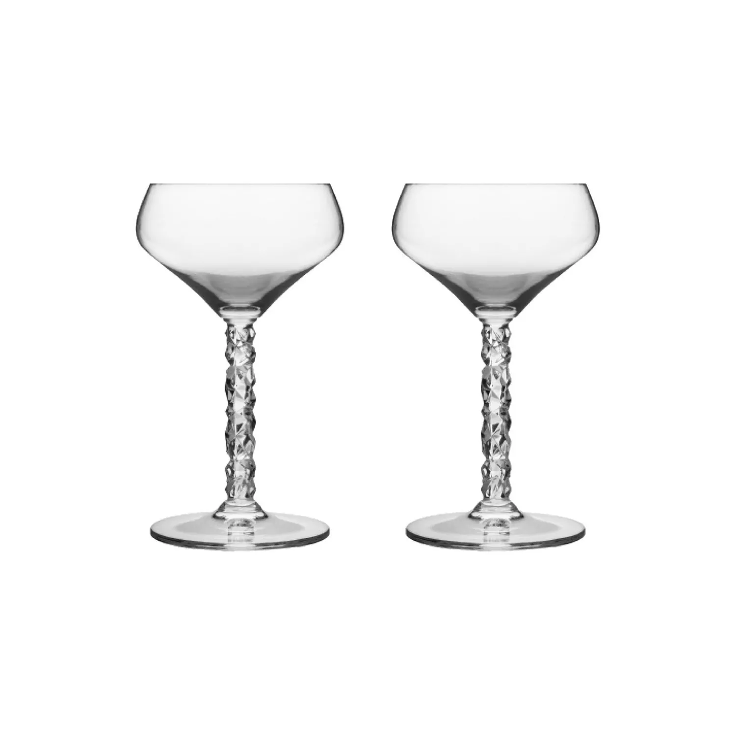 Orrefors Glas-Carat coupe champagneglas 2 stk.