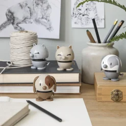 Hoptimist Figurer & Glaskunst-Cat, light grey