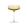 Louise Roe Glas-Champagne Coupe Single Cut, amber