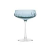 Louise Roe Glas * Champagne Coupe Single Cut, blue