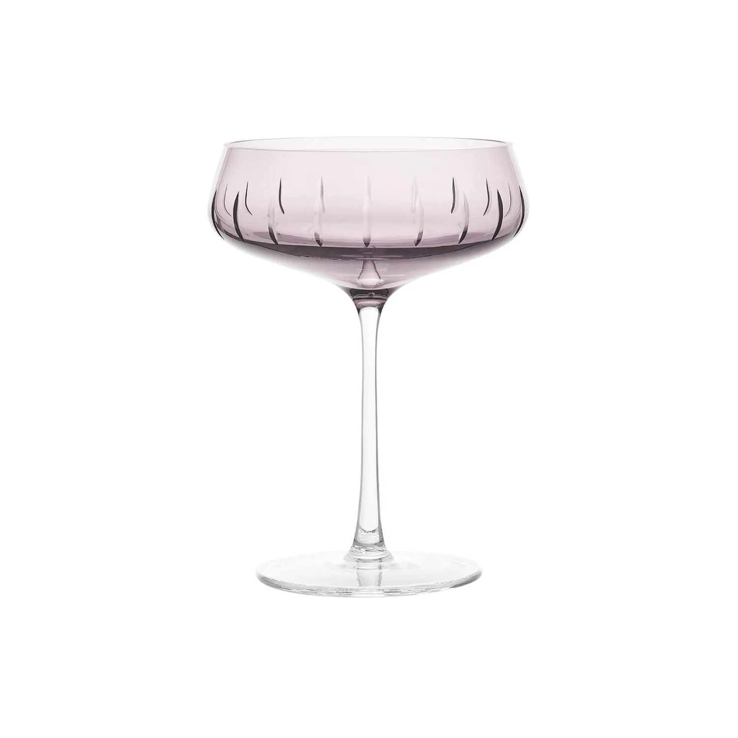 Louise Roe Glas-Champagne Coupe Single Cut, rose