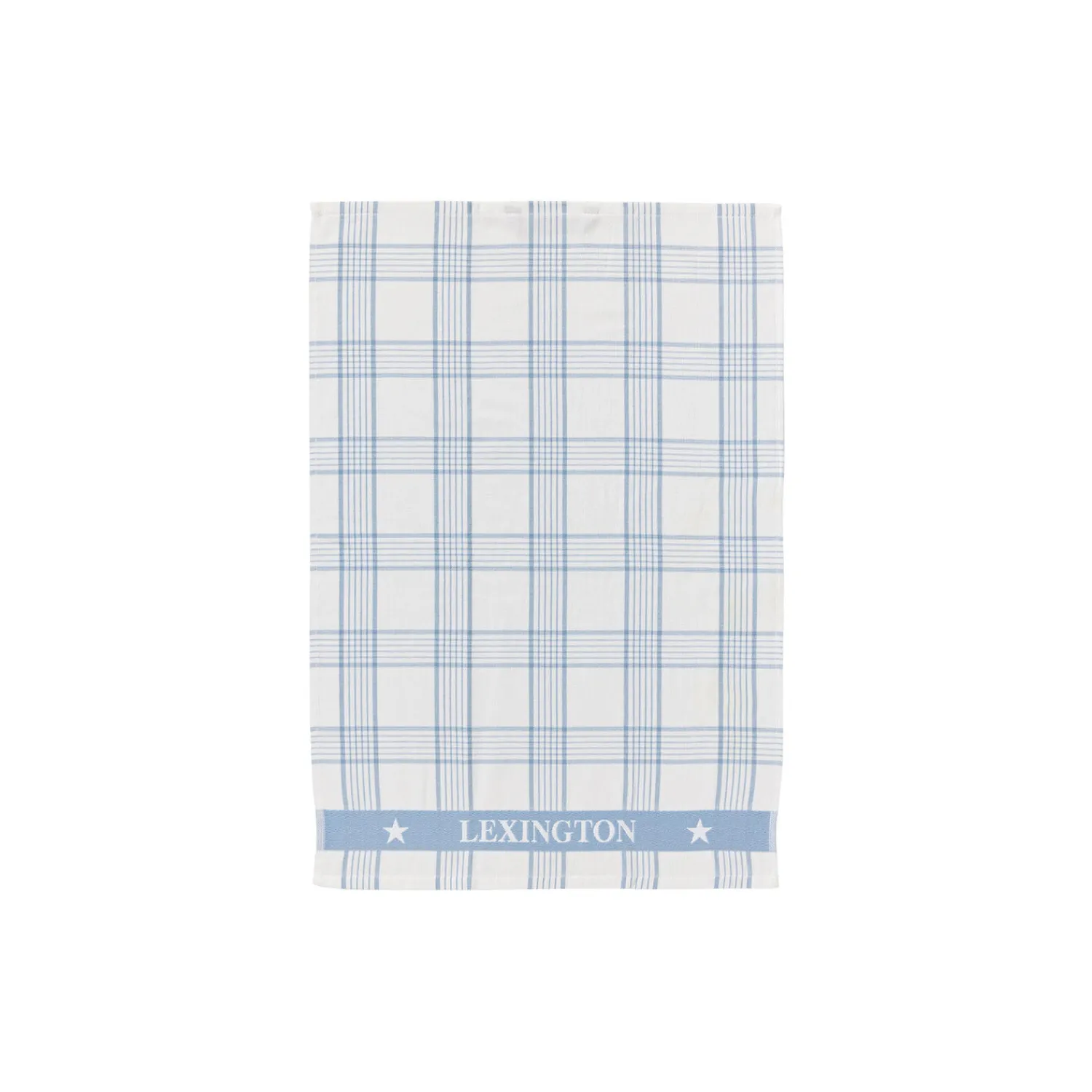 Lexington Køkkentekstiler-Checked Organic Cotton Terry Kitchen Towel, white/blue
