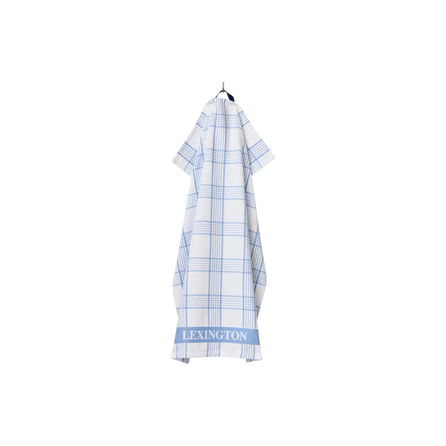 Lexington Køkkentekstiler-Checked Organic Cotton Terry Kitchen Towel, white/blue