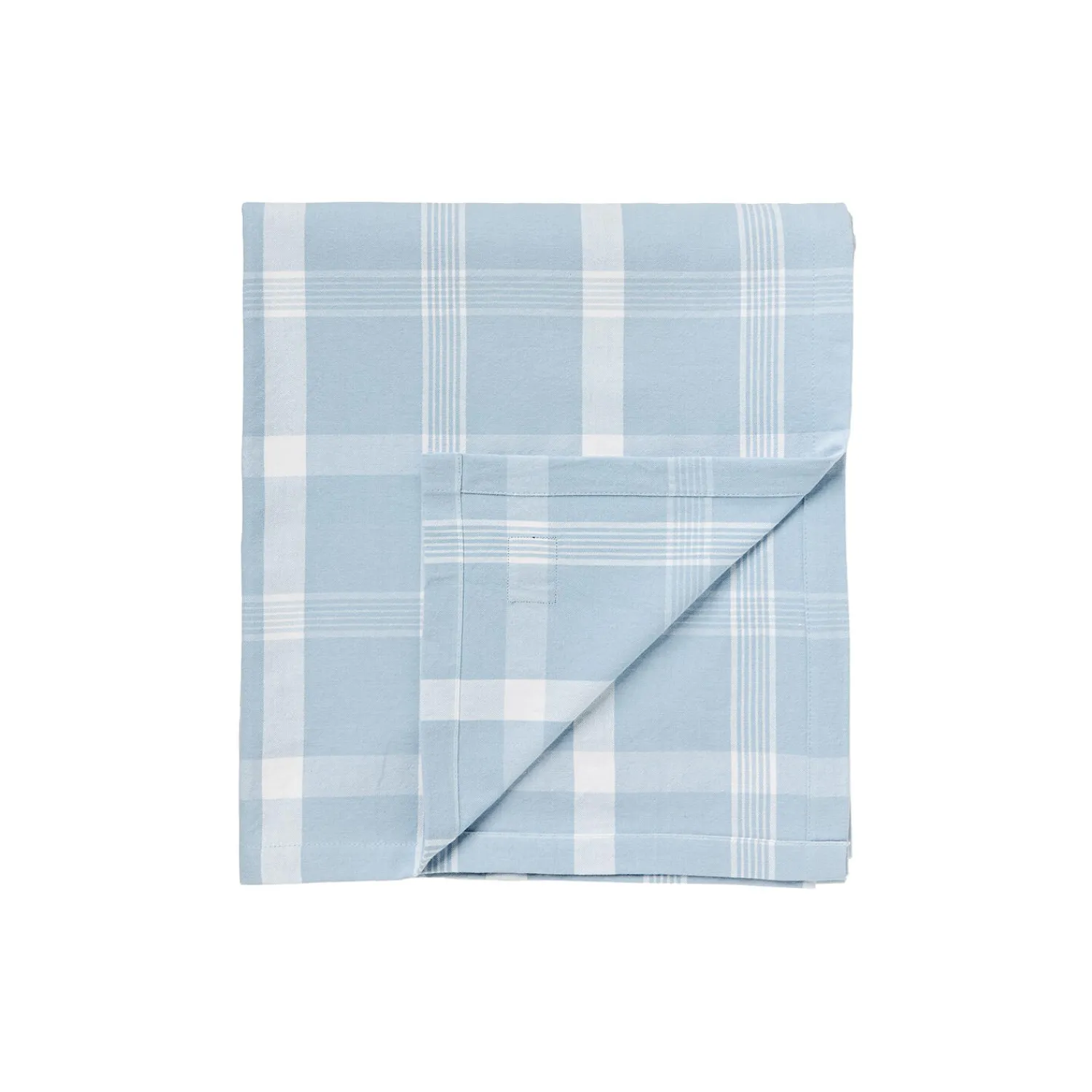 Lexington Bordtekstiler-Checked Recycled Cotton Oxford Tablecloth, blue/white