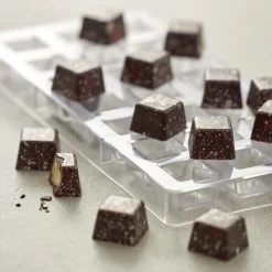 Blomsterbergs Køkkenudstyr-Chokoladeform firkant til 21 stk.