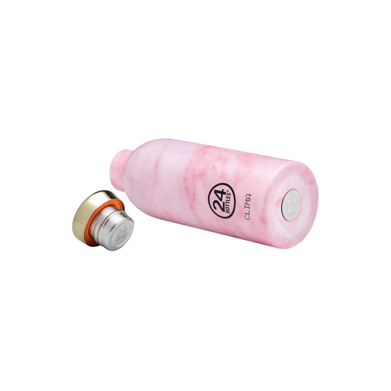 24Bottles To Go-Clima Termoflaske, pink marble