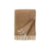 Klippan Yllefabrik Plaider-Curve uld plaid , creme caramel