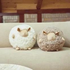 NATURES Collection Pyntepuder & Hynder-Cute Sheep rund pude Ø 34 cm,