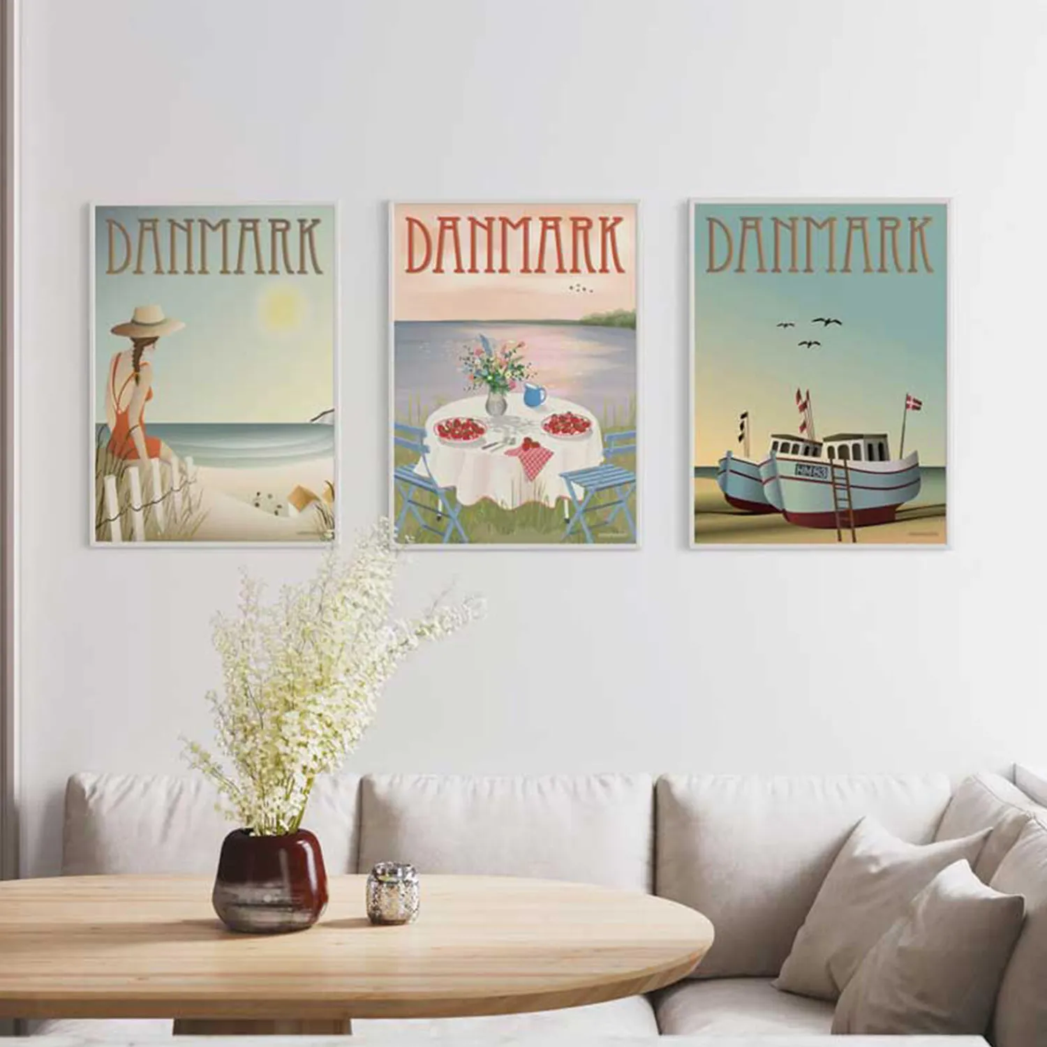 ViSSEVASSE Plakater & Rammer * DANMARK fiskebådene plakat