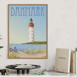 ViSSEVASSE Plakater & Rammer * DANMARK Hvidt Fyr plakat