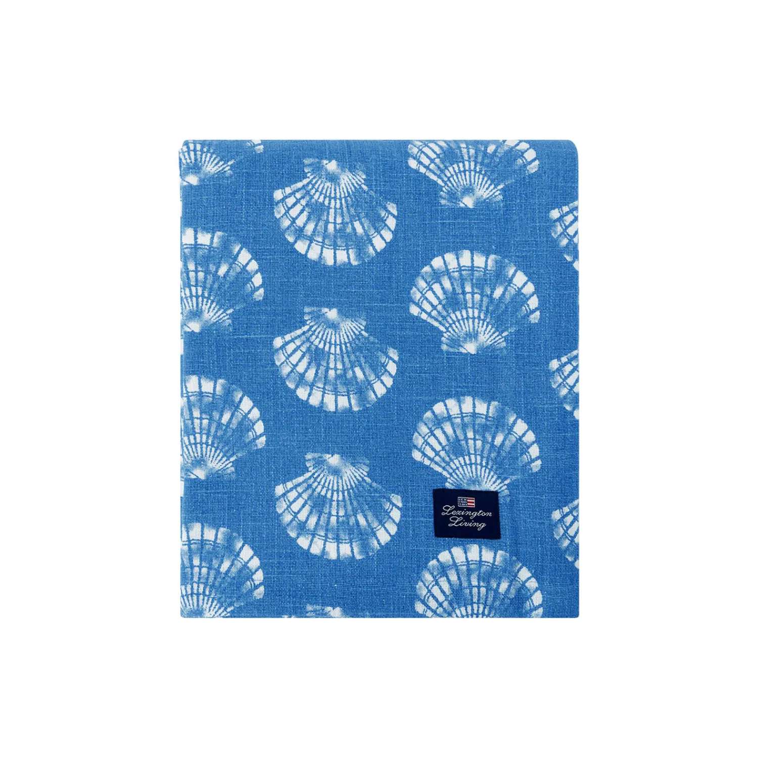 Lexington Bordtekstiler-Dug i økologisk bomuld med print af skaller, blue/white