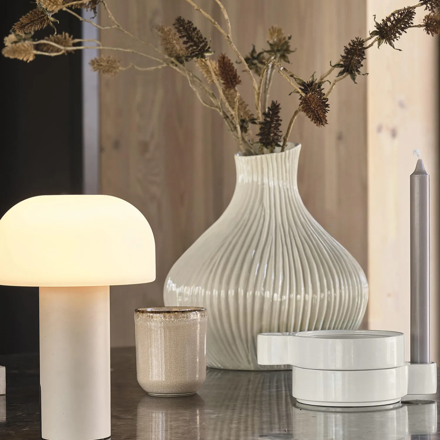 Villa Collection Vaser-Eik vase M, creme