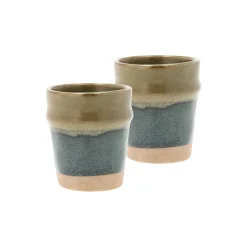 Villa Collection Kopper & Krus * Evig espressokop 2 stk., blå/brun