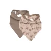 Børn Müsli by Green Cotton Badeudstyr|Håndklæder-FLORA hagesmæk/savlesmæk 2-pak, nightingale/balsam cream/walnut