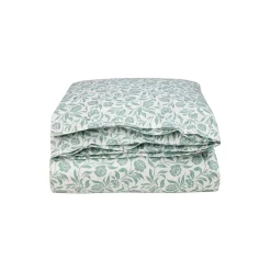 Lexington Sengetøj-Flowers Cotton Sateen Bed Set, white/eucalyptus