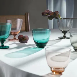 Holmegaard Glas-Flow glas på fod,
