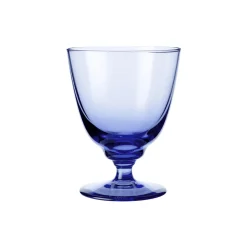 Holmegaard Glas * Flow glas på fod, mørk blå