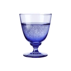Holmegaard Glas * Flow glas på fod, mørk blå
