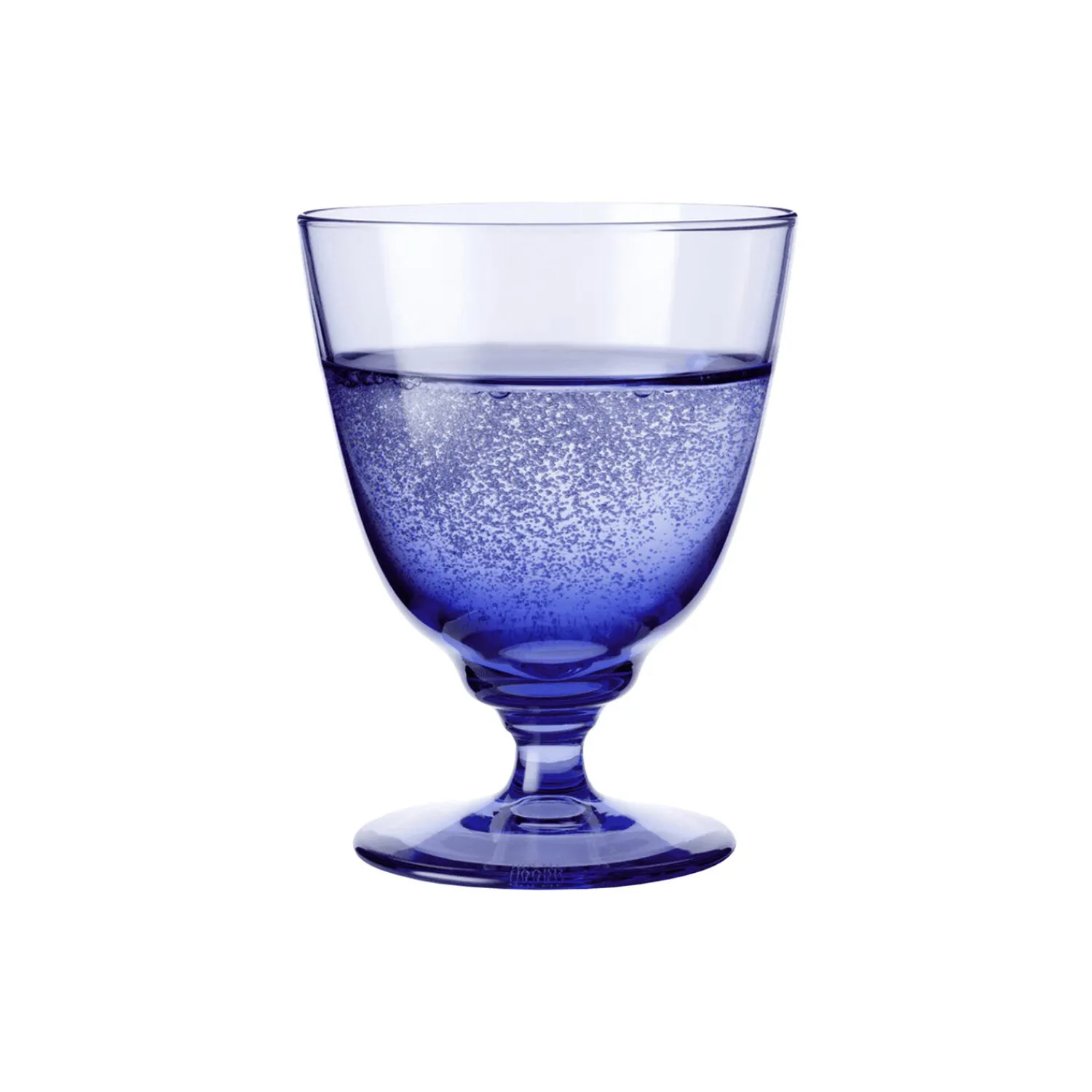 Holmegaard Glas * Flow glas på fod, mørk blå