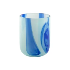 Kodanska Glas * Flow Tumbler, light blue w stripes