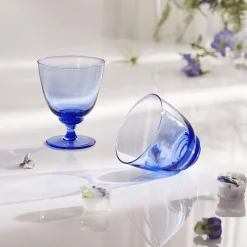 Holmegaard Glas * Flow vandglas, mørk blå