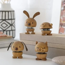 Hoptimist Figurer & Glaskunst * Frog, oak