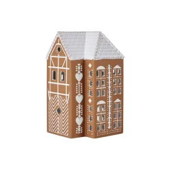 Kähler Pynt * Gingerbread lyshus , brun