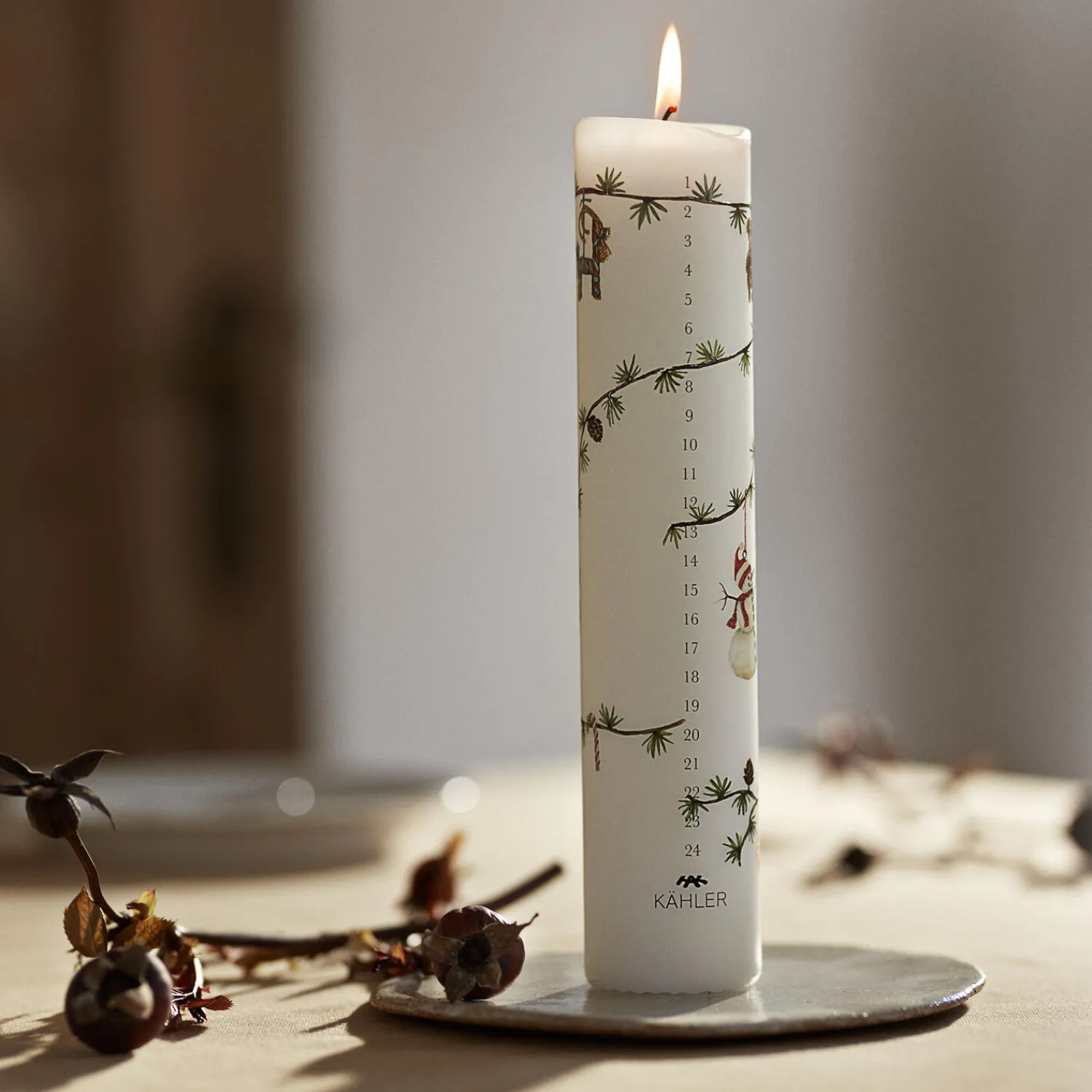 Kähler Lys & Duftlys-Hammershøi Christmas Kalenderlys 2025