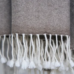 CARE BY ME Plaider-HERRINGBONE Throw,
