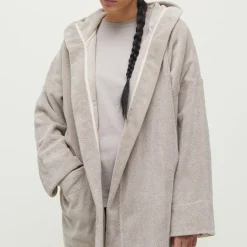 Dame Aiayu Nattøj & Loungewear|Badekåber-Hooded Bathrobe Terry, dried linen
