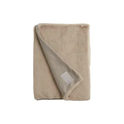 Lexington Plaider-Hotel Faux Fur Blanket, lt beige