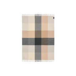 Lexington Plaider-Icons CheckedRecycledWoolThrow, white/beige/grey