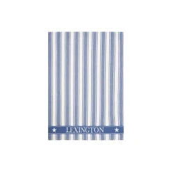 Lexington Køkkentekstiler-Icons Cotton Twill Waffle Striped viskestykke, blue/white