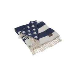 Lexington Plaider * Icons flag tæppe, white/navy