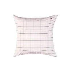Lexington Sengetøj-Icons White/Beige/Navy Checked Cotton Poplin Pillowcase, white/beige/navy