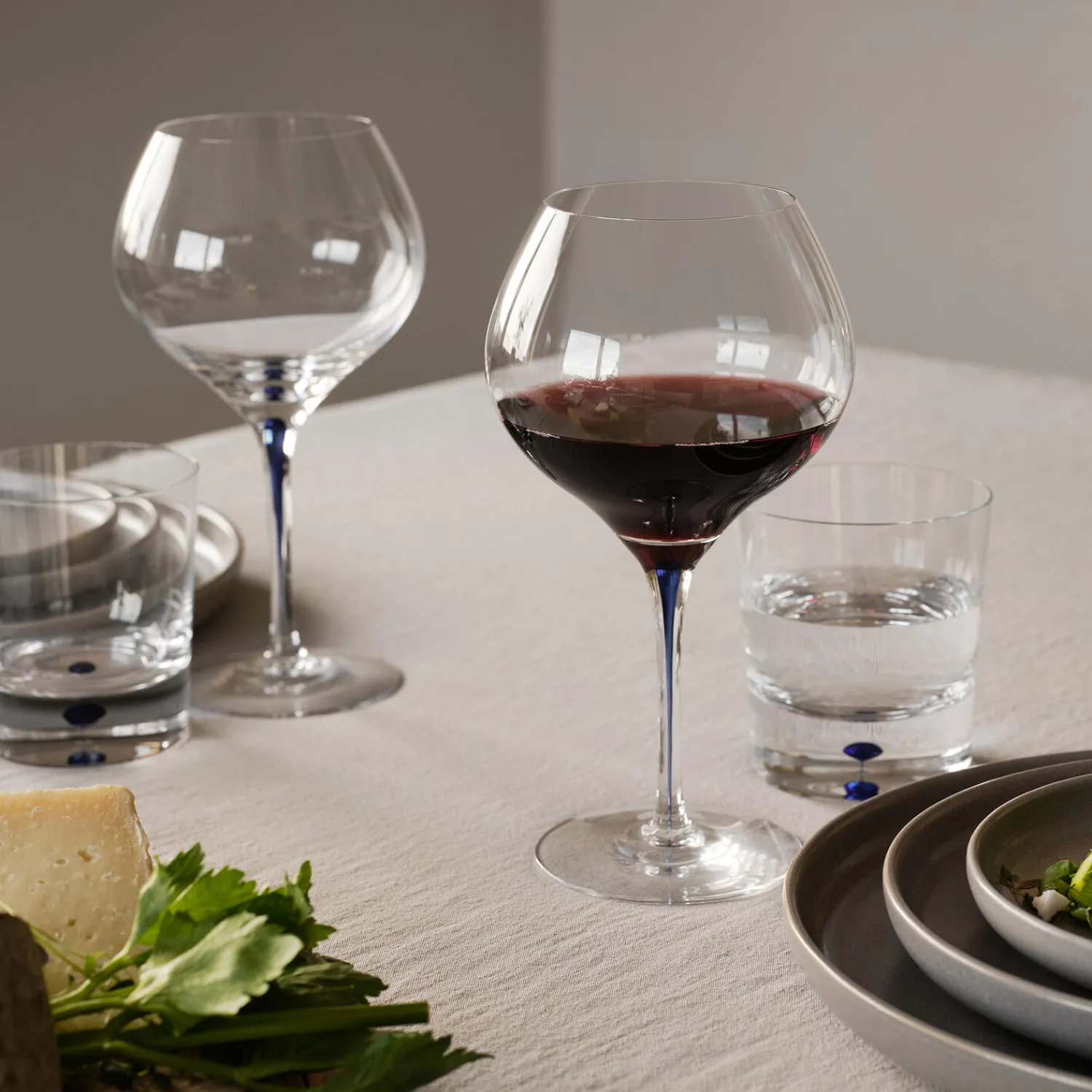 Orrefors Glas * Intermezzo Blue Bouquet vinglas