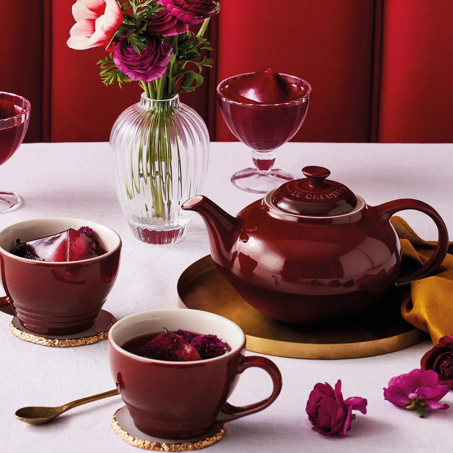 Le Creuset Kopper & Krus * Jumbokop, garnet