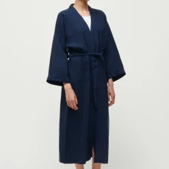 Dame Aiayu Nattøj & Loungewear|Badekåber-Kimono Linen, navy