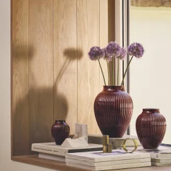 Knabstrup Keramik Vaser * Knabstrup vase ripple, berry