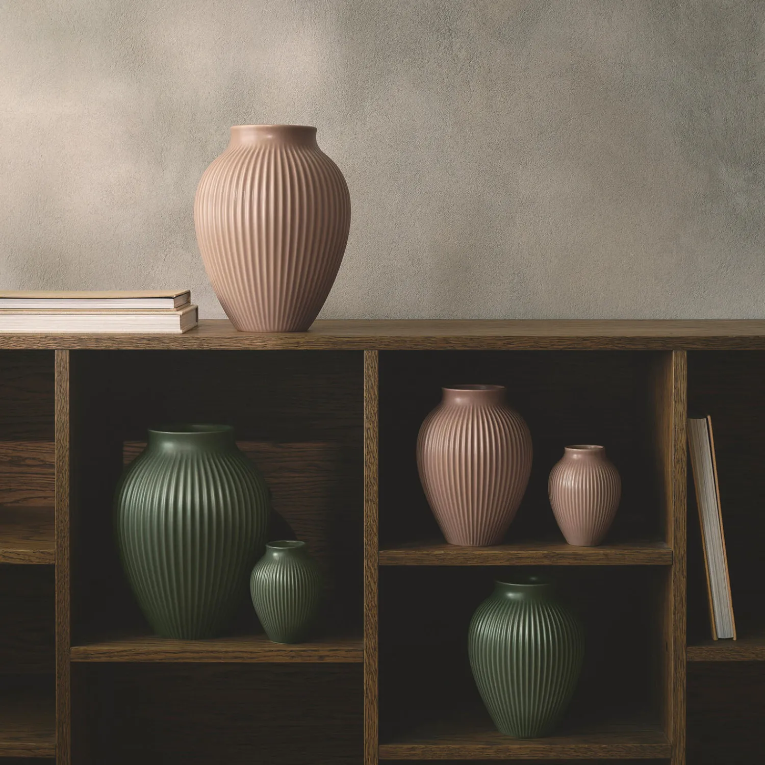Knabstrup Keramik Vaser * Knabstrup vase ripple,