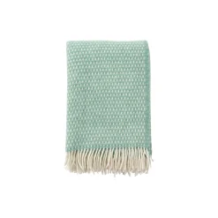 Klippan Yllefabrik Plaider * Knut Uld plaid, jade