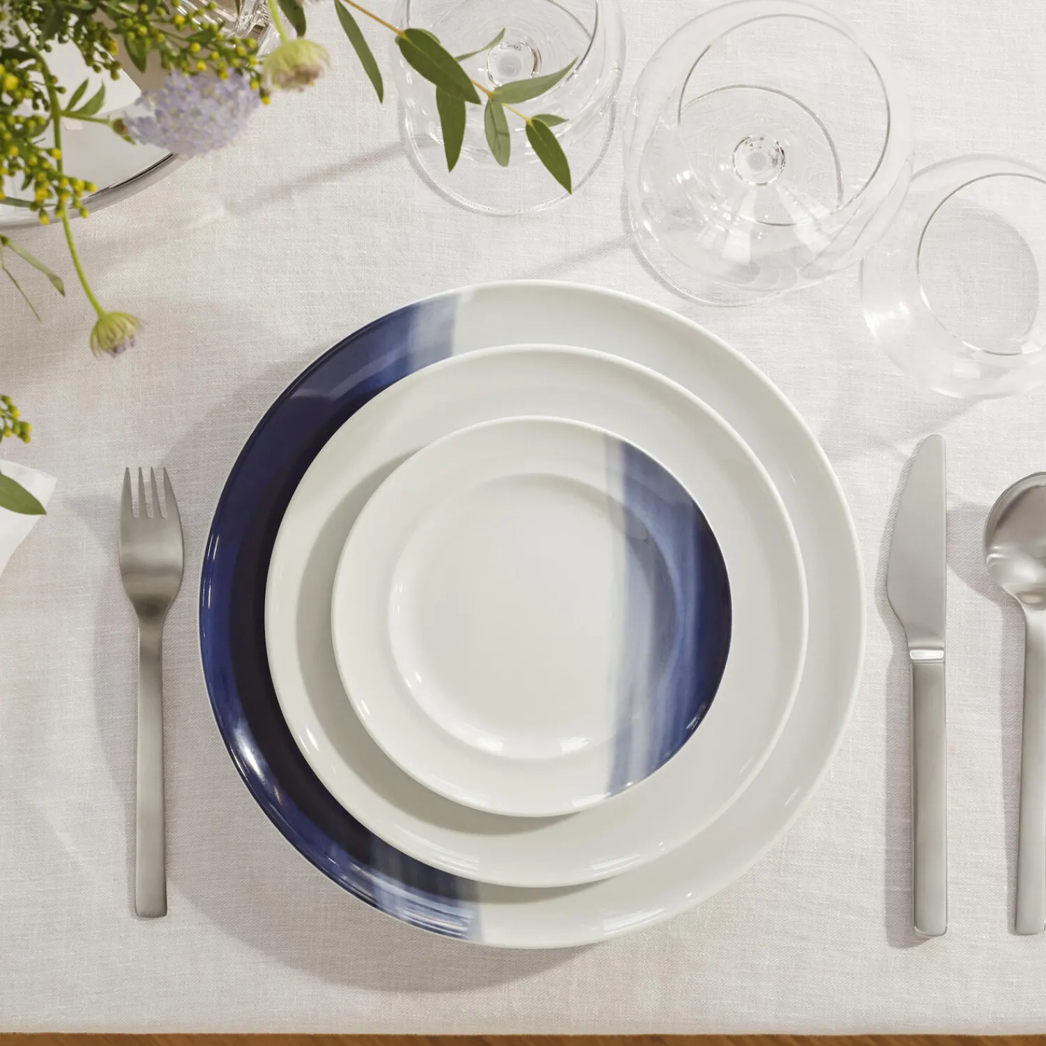 Georg Jensen Tallerkener * KOPPEL sidetallerken 16 cm, blå nuancer